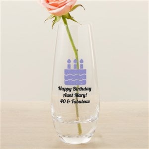 Choose Your Birthday Icon Personalized Printed Bud Vase