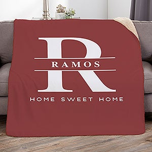 Lavish Last Name Personalized 60x80 Sherpa Blanket
