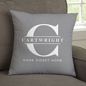 Lavish Last Name Personalized 14x14 Throw Pillow