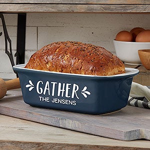Gather & Gobble Personalized Classic Loaf Pan - Navy