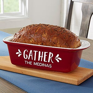 Gather & Gobble Personalized Classic Loaf Pan - Red