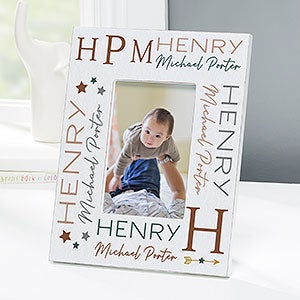 Star Struck Baby Boy Personalized 4x6 Tabletop Frame - Vertical