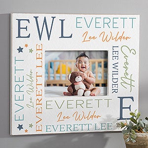 Star Struck Baby Boy Personalized 5x7 Wall Frame - Horizontal