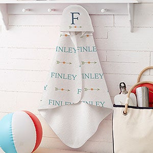 Star Struck Personalized Baby Boy Hooded Beach & Pool Towel