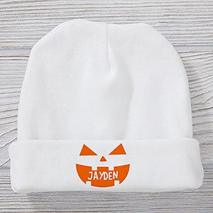 Jack o' Lantern Personalized Halloween Baby Hats