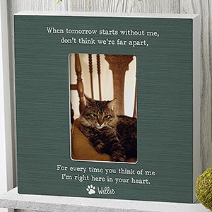 Pet Memorial Personalized 4x6 Box Frame - Vertical