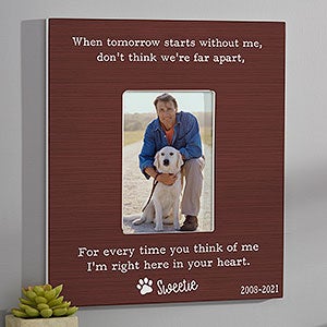 Pet Memorial Personalized 5x7 Wall Frame - Vertical