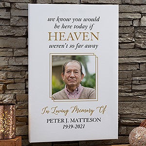 Celebration Of Life Personalized Memorial Photo Canvas Print 24x36