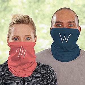 Solid Monogram Personalized Adult Neck Gaiter
