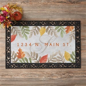 Autumn Leaves Personalized Doormat - 20x35