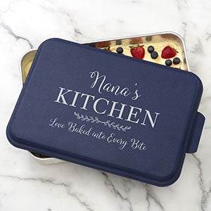 Recipe For a Special Grandma Personalized Navy Cake Pan with Lid