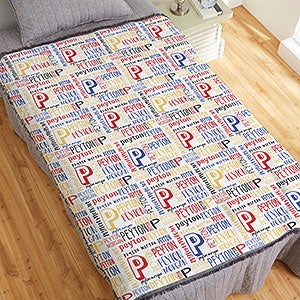 Bright Name Personalized 56x60 Woven Throw