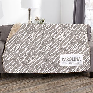 Hand Drawn Personalized 60x80 Sherpa Blanket