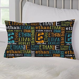 Bright Name Personalized Lumbar Throw Pillow