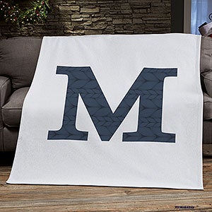 Christmas Sweater Monogram Personalized 50x60 Sweatshirt Blanket