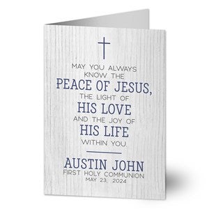 First Communion Quote Personalized Greeting Card - Signature
