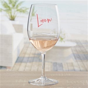 Trendy Script Name Personalized Stemmed Wine Glass