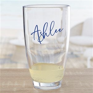 Trendy Script Name Personalized Tritan Highball Glasses