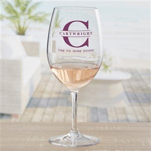 Lavish Last Name Personalized Unbreakable Tritan Stemmed Wine Glass
