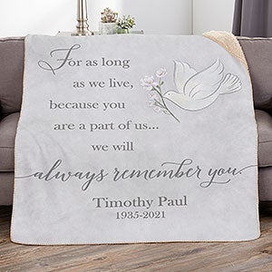 Always Remember You Personalized 60x80 Sherpa Blanket