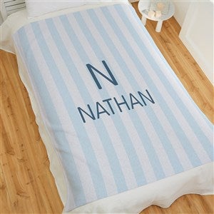 Delicate Stripes Personalized 50x60 Sweatshirt Boy Blanket