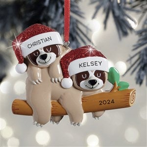Sloth Family Personalized Ornament - 2 Name