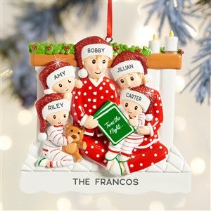 Story Time Personalized Family Ornament - 5 Names Light Skin Tone