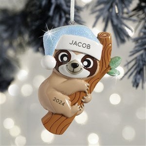 Personalized Blue Baby Sloth Ornament