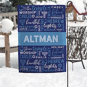Hanukkah Personalized Garden Flags