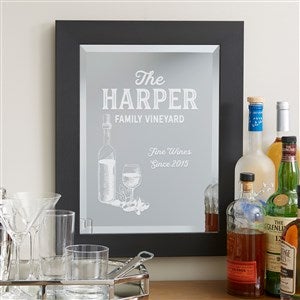 Family Winery Engraved Wall Mirror