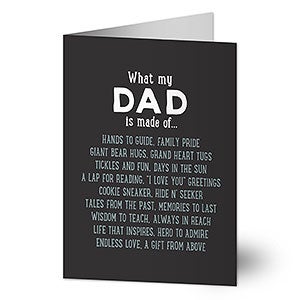 What Dads Are Made Of Personalized Greeting Card - Signature