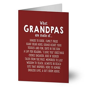 What Grandpas Are Made Of Personalized Greeting Card - Signature