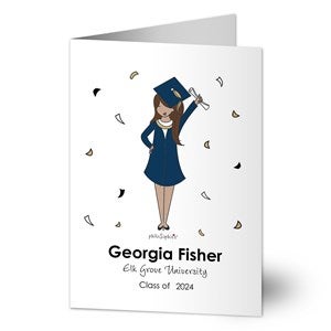 Graduation Girl philoSophie's Personalized Greeting Card - Signature