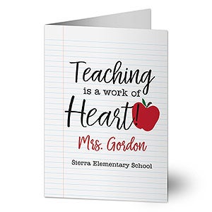 Inspiring Teacher Personalized Greeting Card - Signature