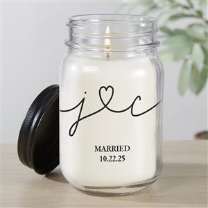 Drawn Together By Love Personalized Farmhouse Candle Jar
