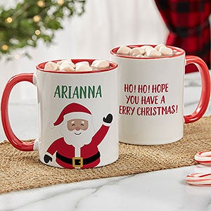 Santa Character Personalized Christmas Ceramic Mugs - 32407
