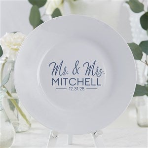 Stamped Elegance Wedding Personalized Plate