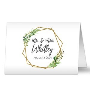 Geo Prism Personalized Wedding Greeting Card - Signature