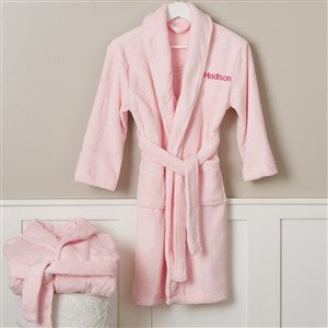 Classic Comfort Personalized Kids Pink Fleece Robe