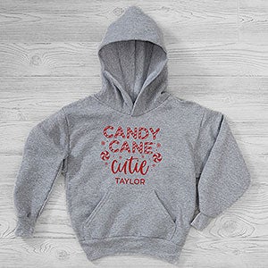 Candy Cane Lane Personalized Hanes Kids Hooded Sweatshirt