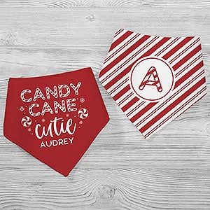 Candy Cane Lane Personalized Bandana Bibs