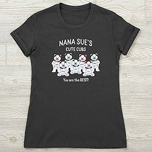 Polar Bear Family Personalized Next Level Ladies Fitted Tee