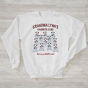 Polar Bear Family Personalized Hanes Adult Crewneck Sweatshirt