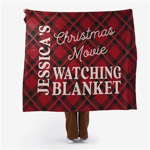 Christmas Movie Watching Personalized 50x60 Plush Fleece Blanket - #32540-F