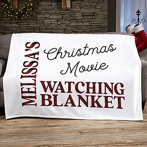 Christmas Movie Watching Personalized 50x60 Sweatshirt Blanket