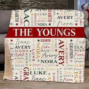 Sugarplum & Nutcracker Personalized 50x60 Sherpa Blanket