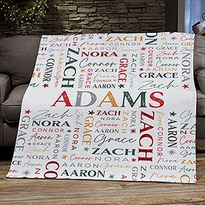 Sugarplum & Nutcracker Personalized 50x60 Sweatshirt Blanket