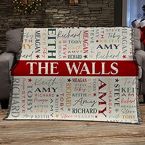 Sugarplum & Nutcracker Personalized 56x60 Woven Throw Blanket