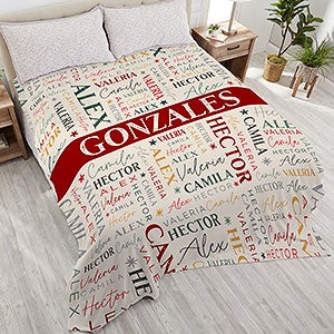 Sugarplum & Nutcracker Personalized 108x90 Plush King Fleece Blanket