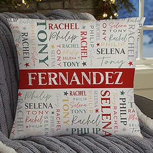 Sugarplum & Nutcracker Personalized Christmas 18x18 Velvet Throw Pillow